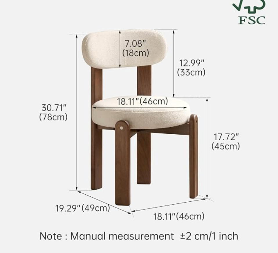 Ash Solid Wood Round Dining Table with Arched Hollow Pedestal Base