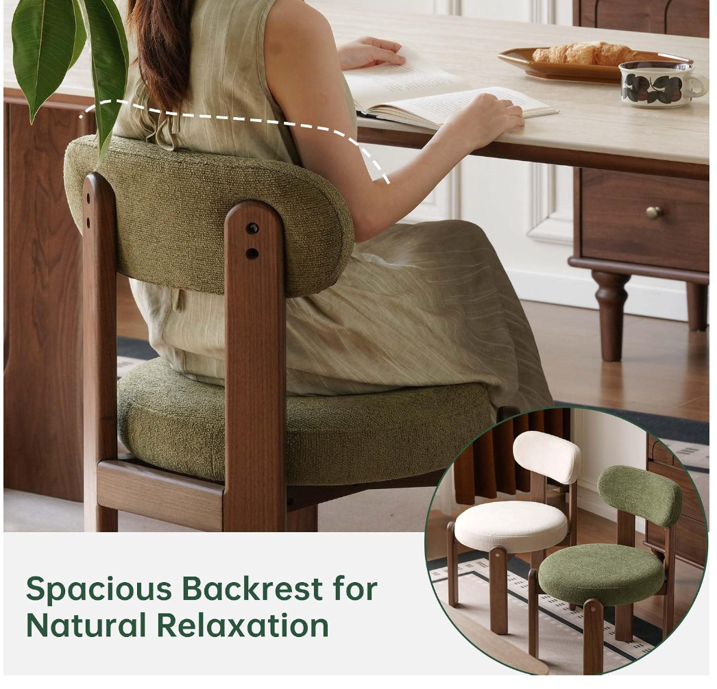 welcome Black Walnut, Oak Solid Wood Round Dining Table with X-Shape Crossed Legs