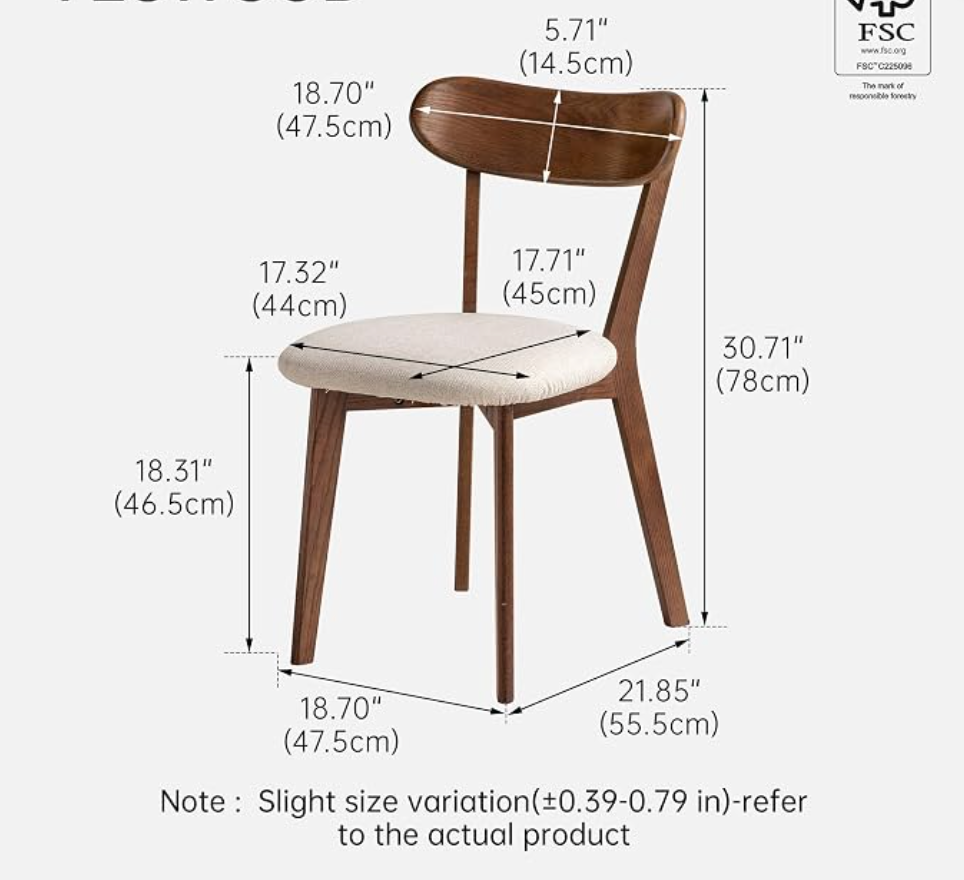 Black Walnut, Oak Solid Wood Round Dining Table with X-Shape Crossed Legs