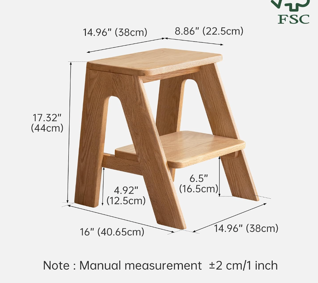 Oak Solid Wood Step Stool
