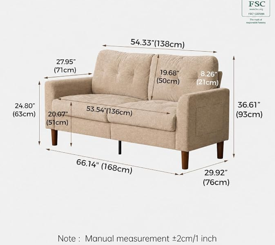 Track Arm Tufted Sofa with Side Pocket Storage