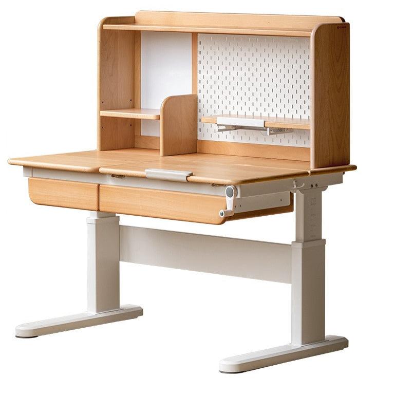 Beech Solid Wood Hand Crank Lift Children's Study Table