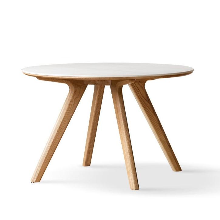 Ash Solid Wood Modern Rock Round Table