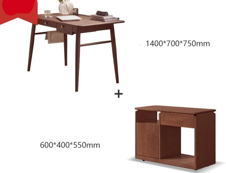 Black Walnut Solid Wood Office Desk "