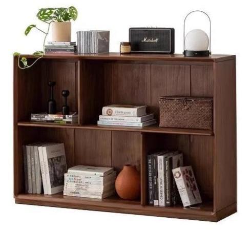 Black Walnut Solid Wood Floor-standing Low Bookcase