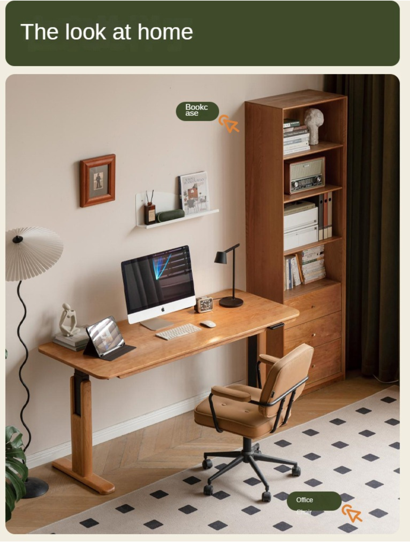 Cherry, Ash Solid Wood Electric Elevating Desk