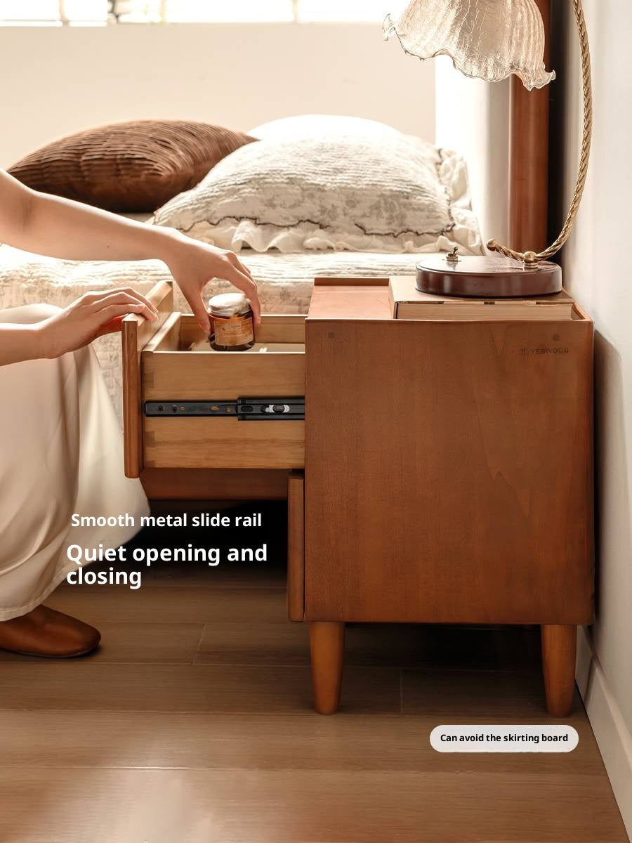 Poplar Solid Wood French Antique Style Nightstand