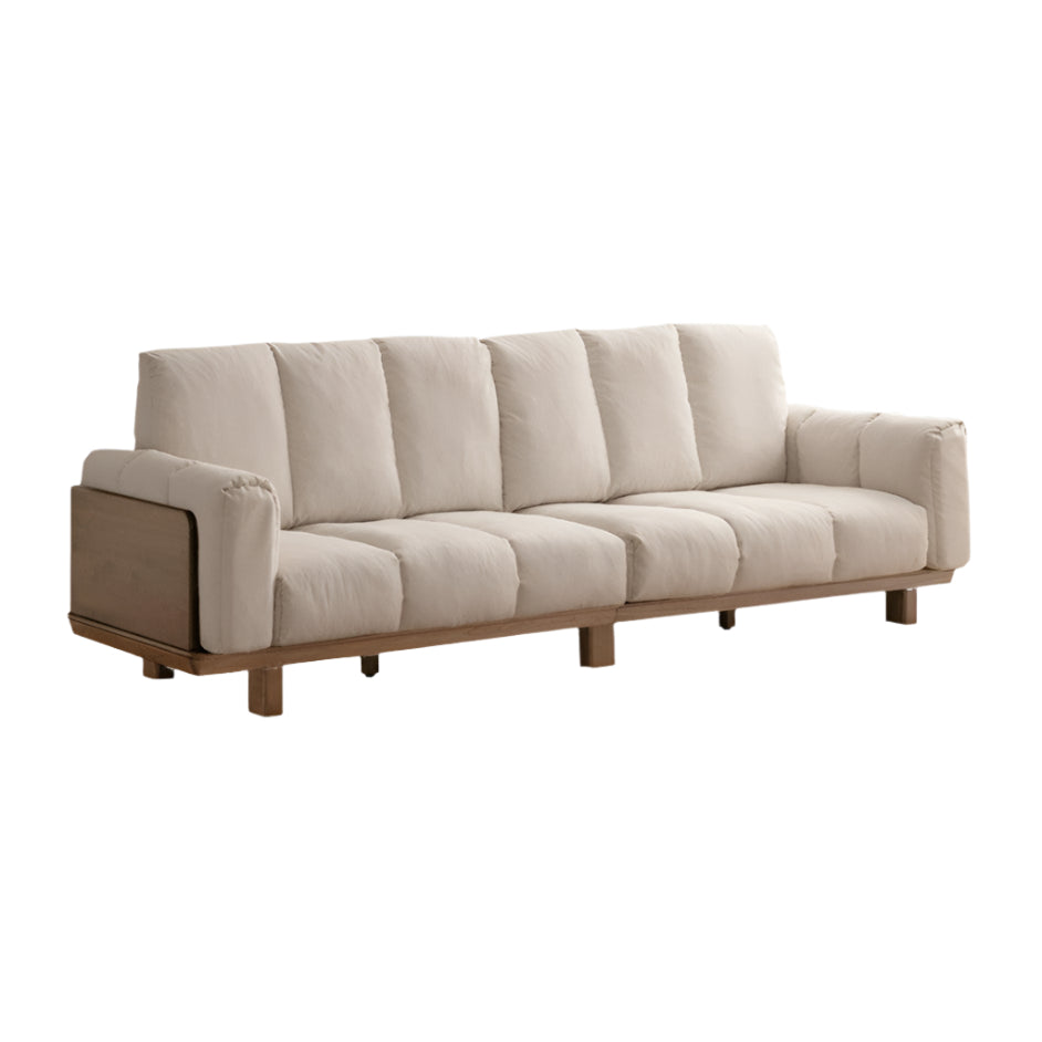 Black Walnut, Ash Solid Wood Modern Down Straight Sofa