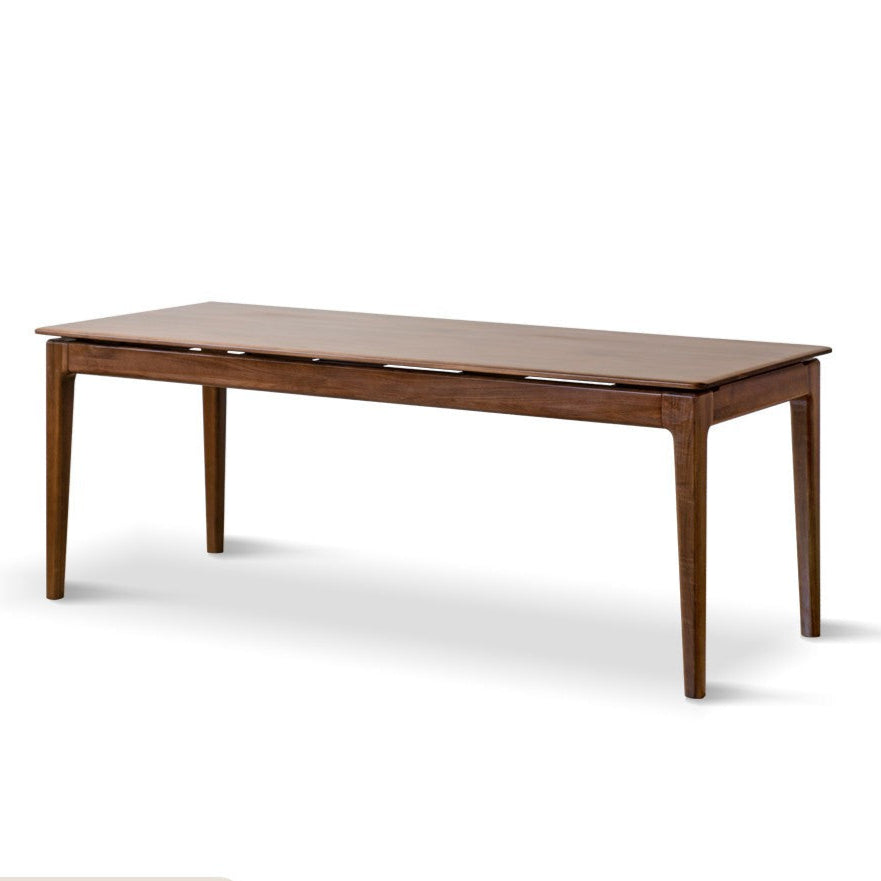 Black walnut solid wood rectangular long dining table