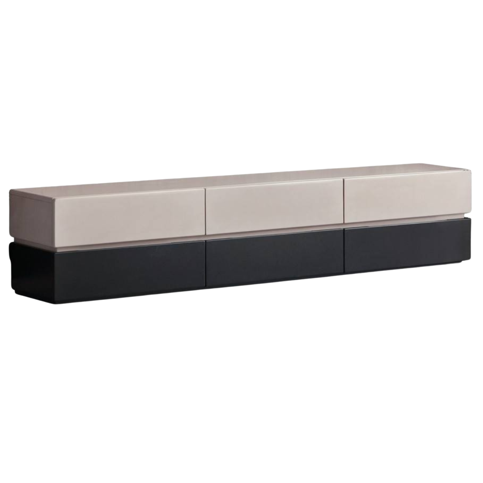 Solid Rubberwood Italian Light Luxury TV Cabinet