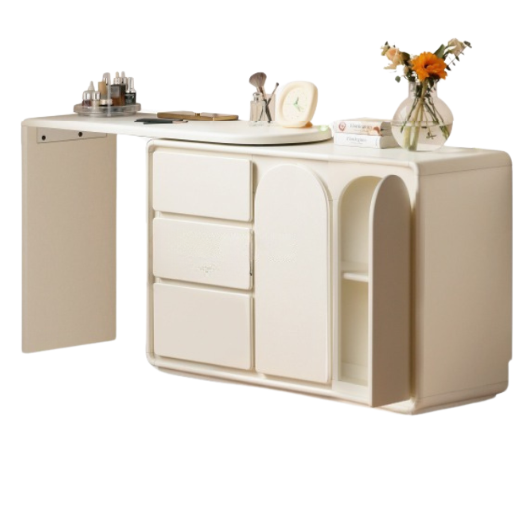 Ash solid wood French cream style dressing table