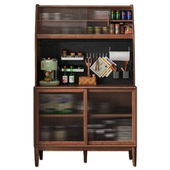 Ash solid wood sideboard high wine cabinet buffet-