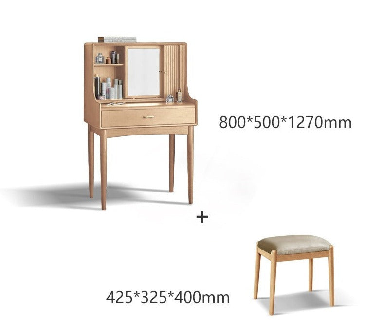 Oak, Ash solid wood dressing table bedroom high-end retro piano"