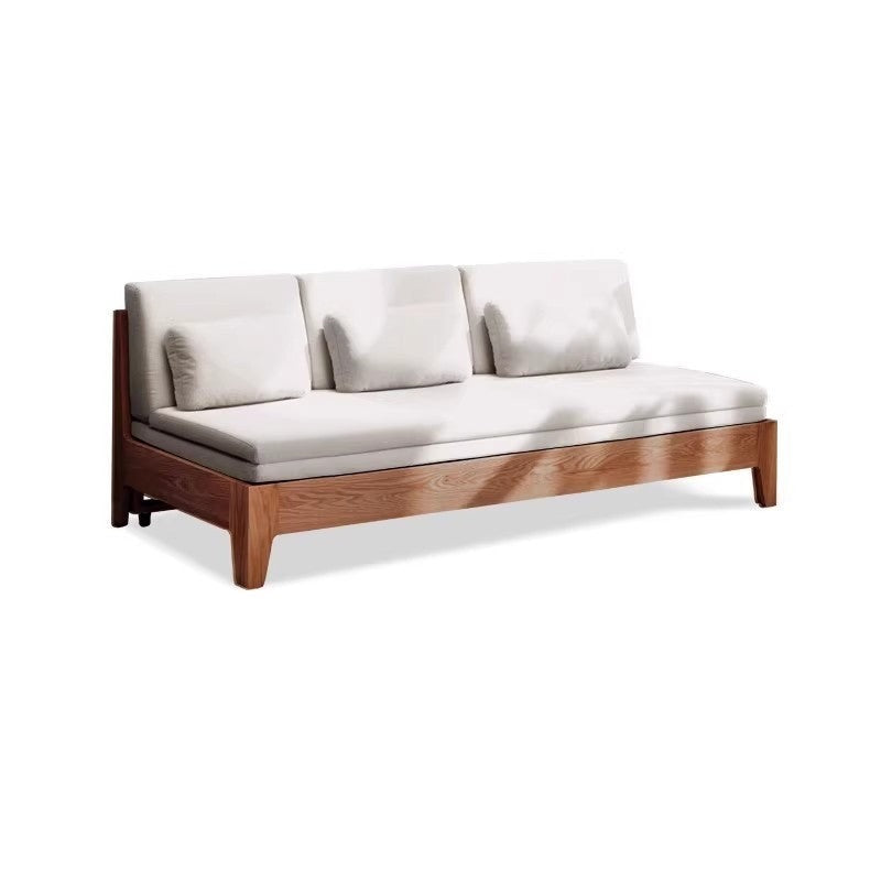 Oak solid wood sofa bed dual-purpose foldable telescopic bed+
