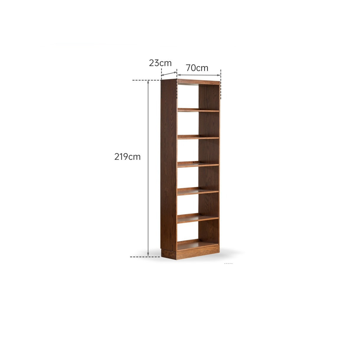 Oak solid wood bookshelf floor rack storage full wall bookcase<