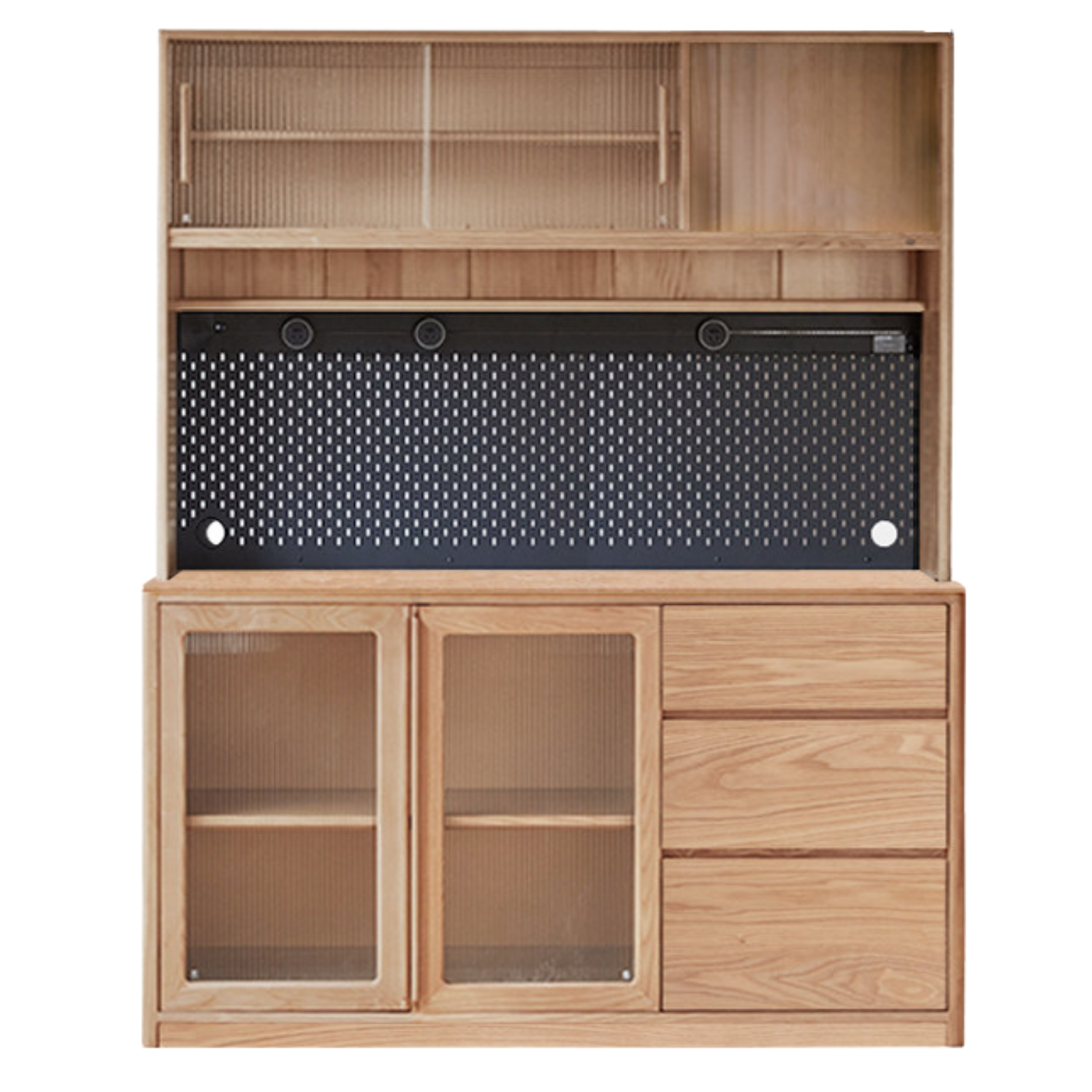 Ash Solid Wood White Wax Rock Plate Sideboard