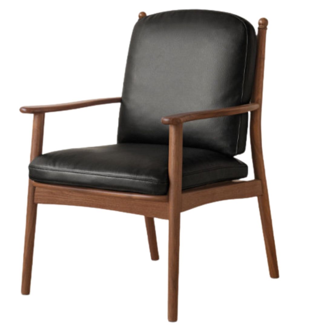 Black Walnut Solid Wood Retro Antique Backrest Chair