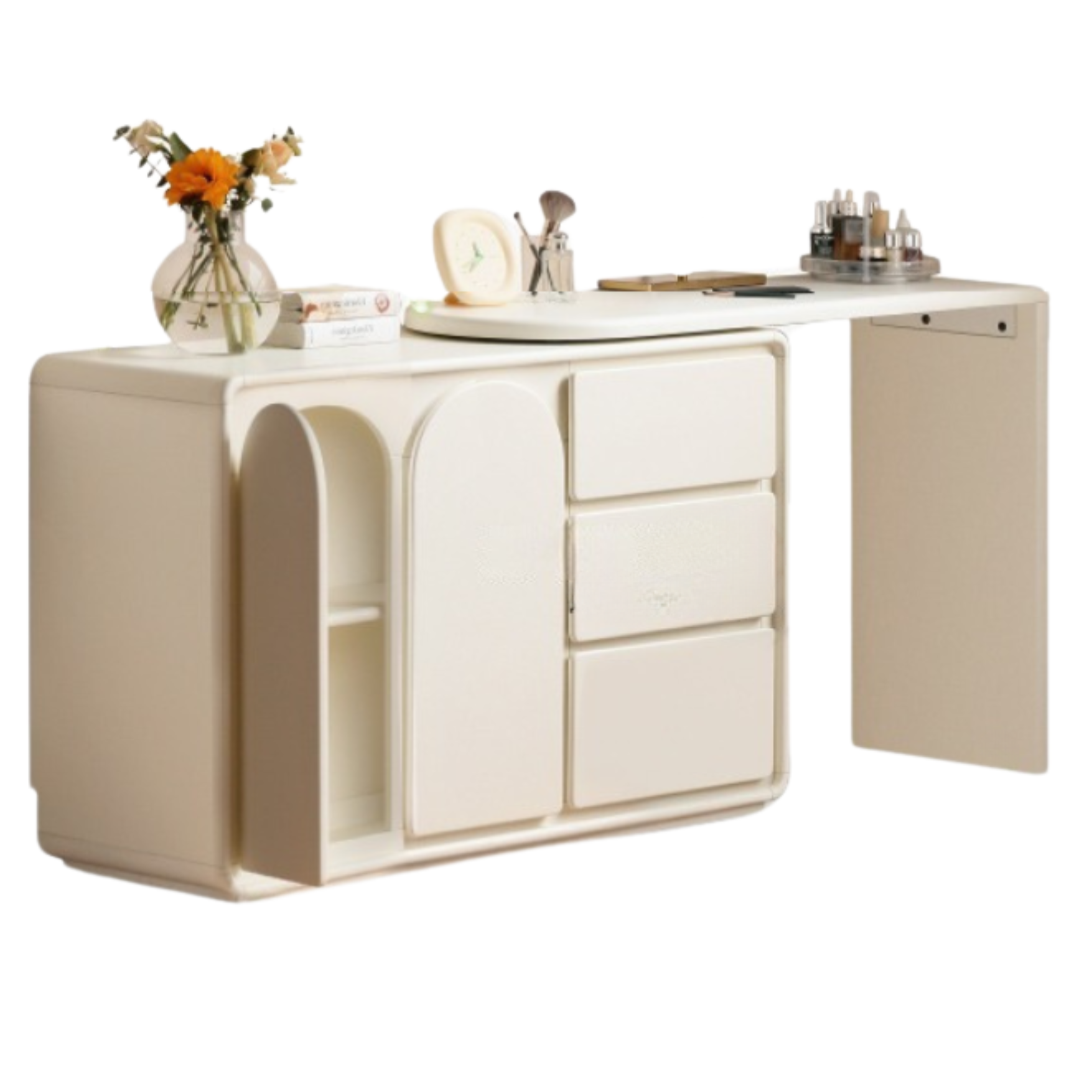 Ash solid wood French cream style dressing table