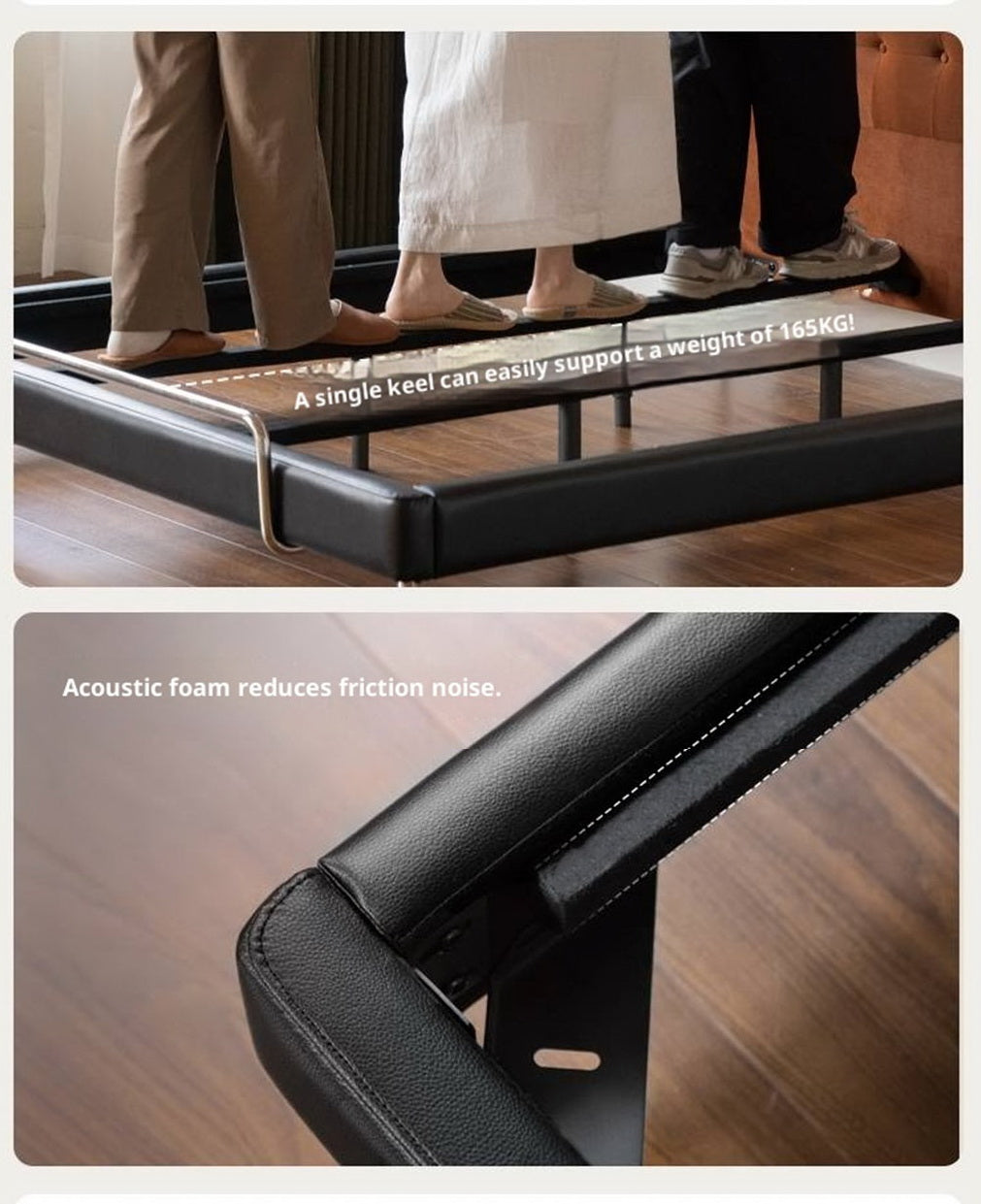 Fabric Velvet Soft Bed Bauhaus Vintage Style