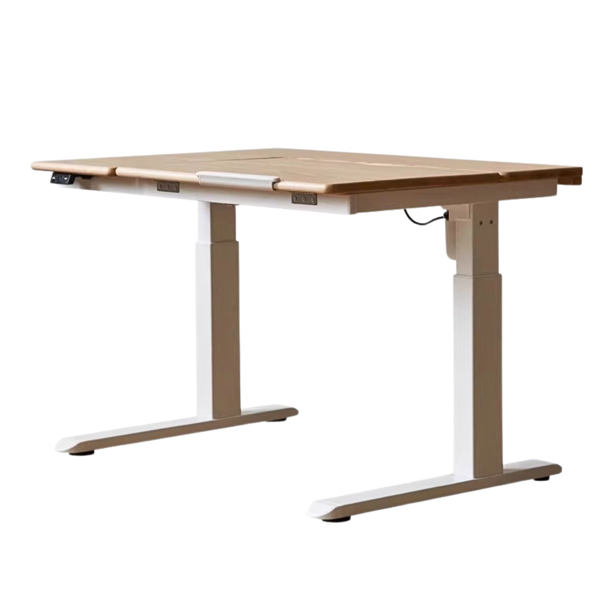 Oak Solid Wood Children's Electric Lifting Tilts Study Desk