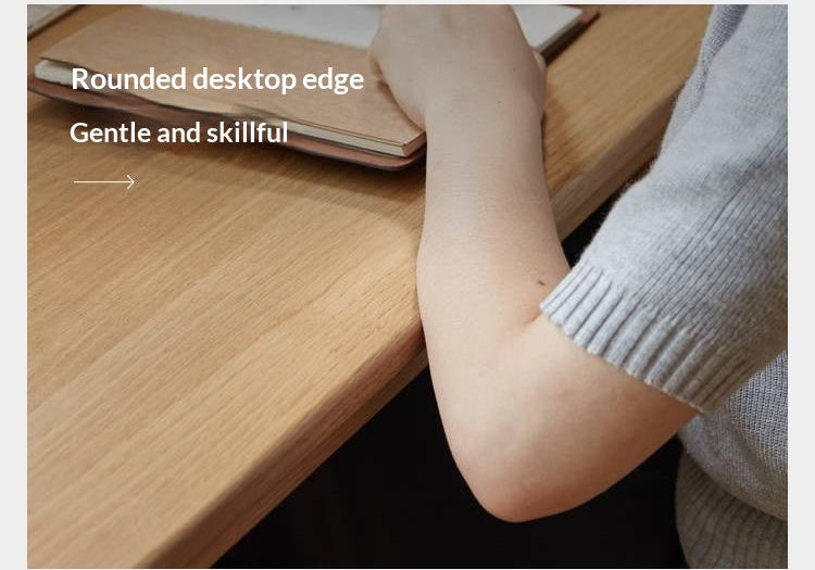 Oak Solid Wood Electric Lift Office Desk