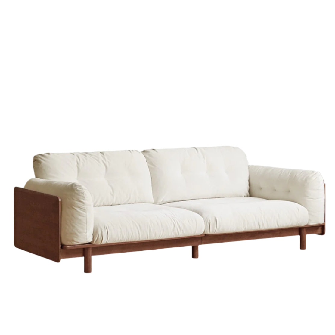Rubber Solid Wood American Light Luxury Sofa