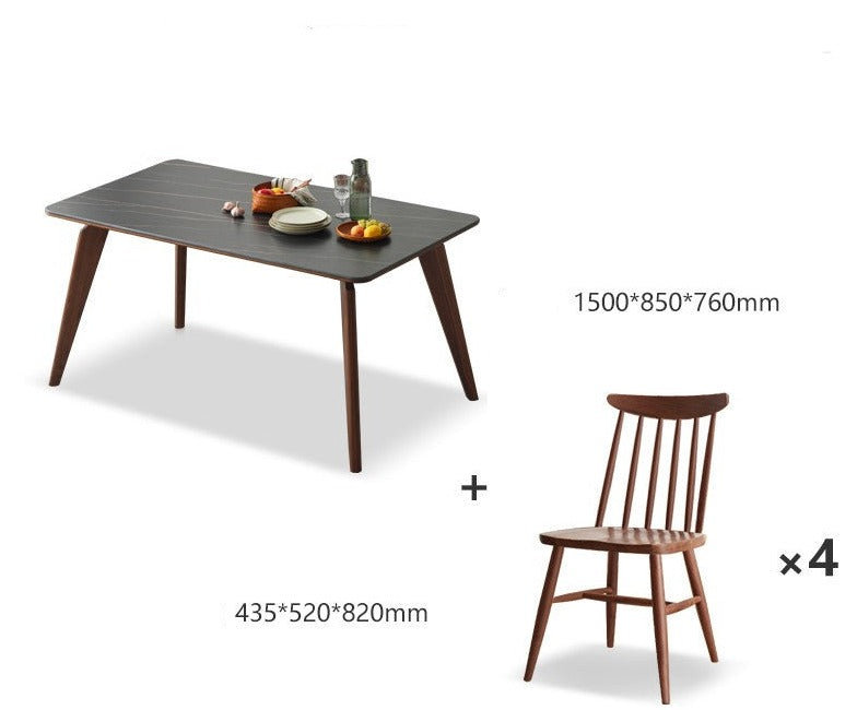 Slate North American Black Walnut Solid wood dining table "