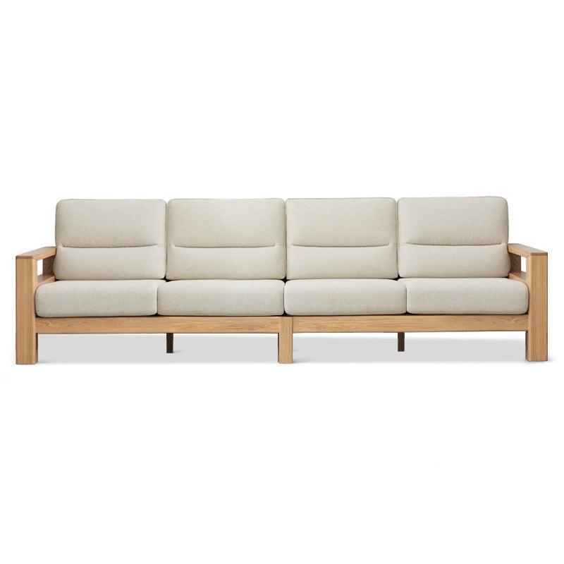 Ash, Black Walnut Solid Wood White Wax Fabric Sofa