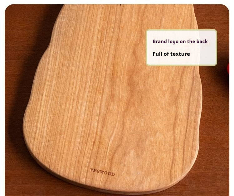 Cherry Solid Wood Pet-Shaped Cutting Board and Baby Food Plate