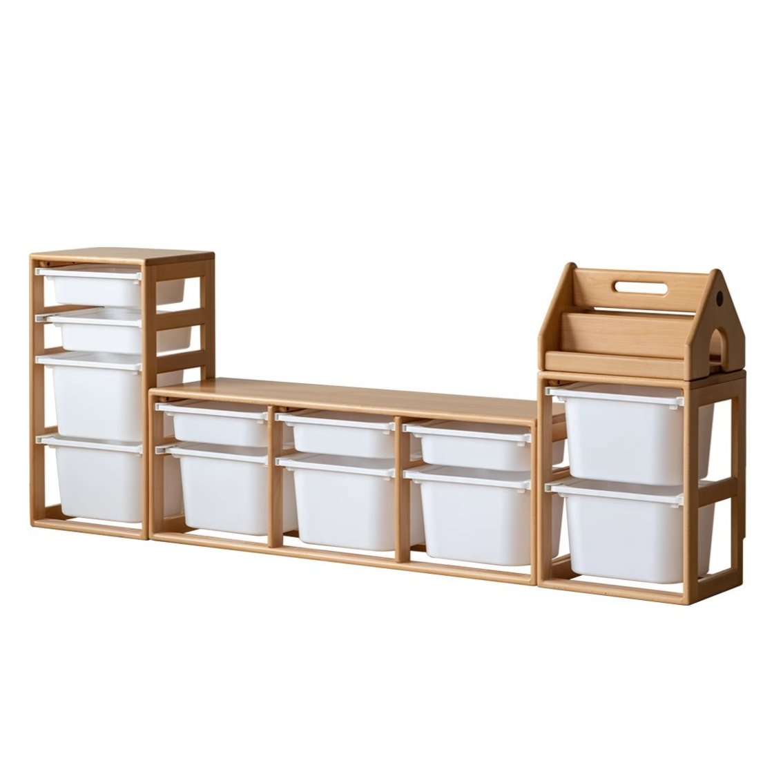 European Beech Solid Wood Children's Storage Rack