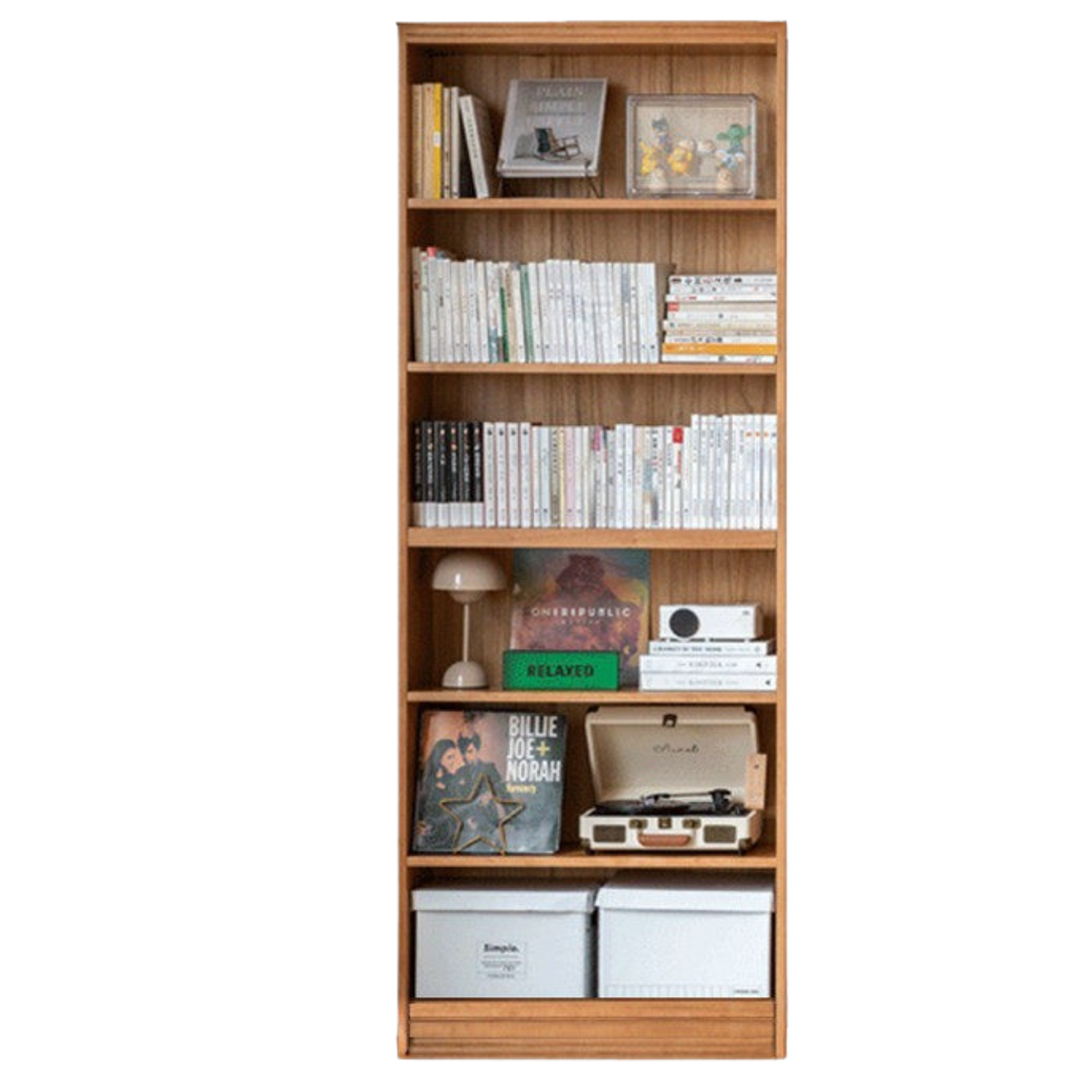 Cherry Solid Wood Bookcase Combination Glass Cabinet