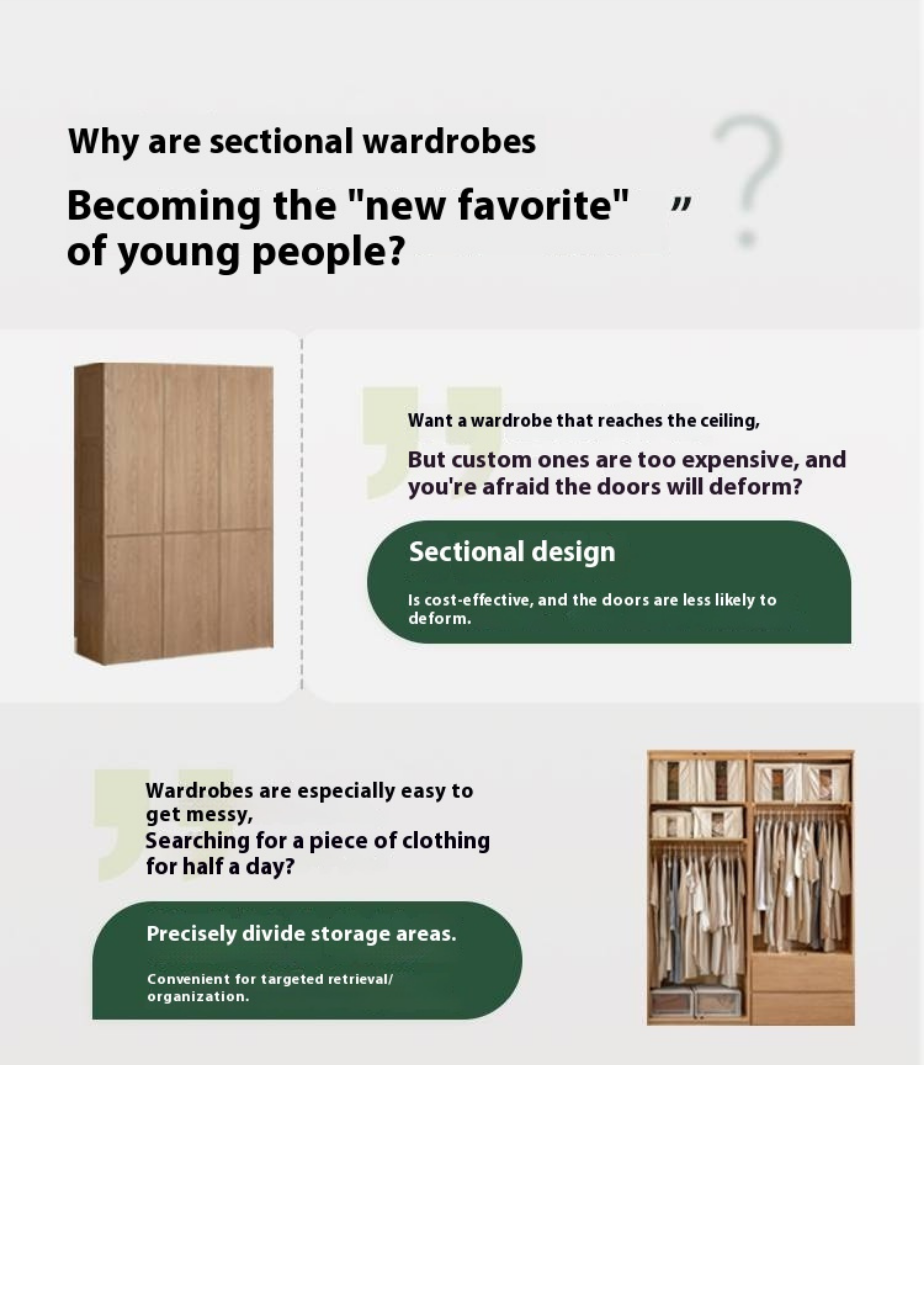 Ash Solid Wood Open Door Storage Cabinet