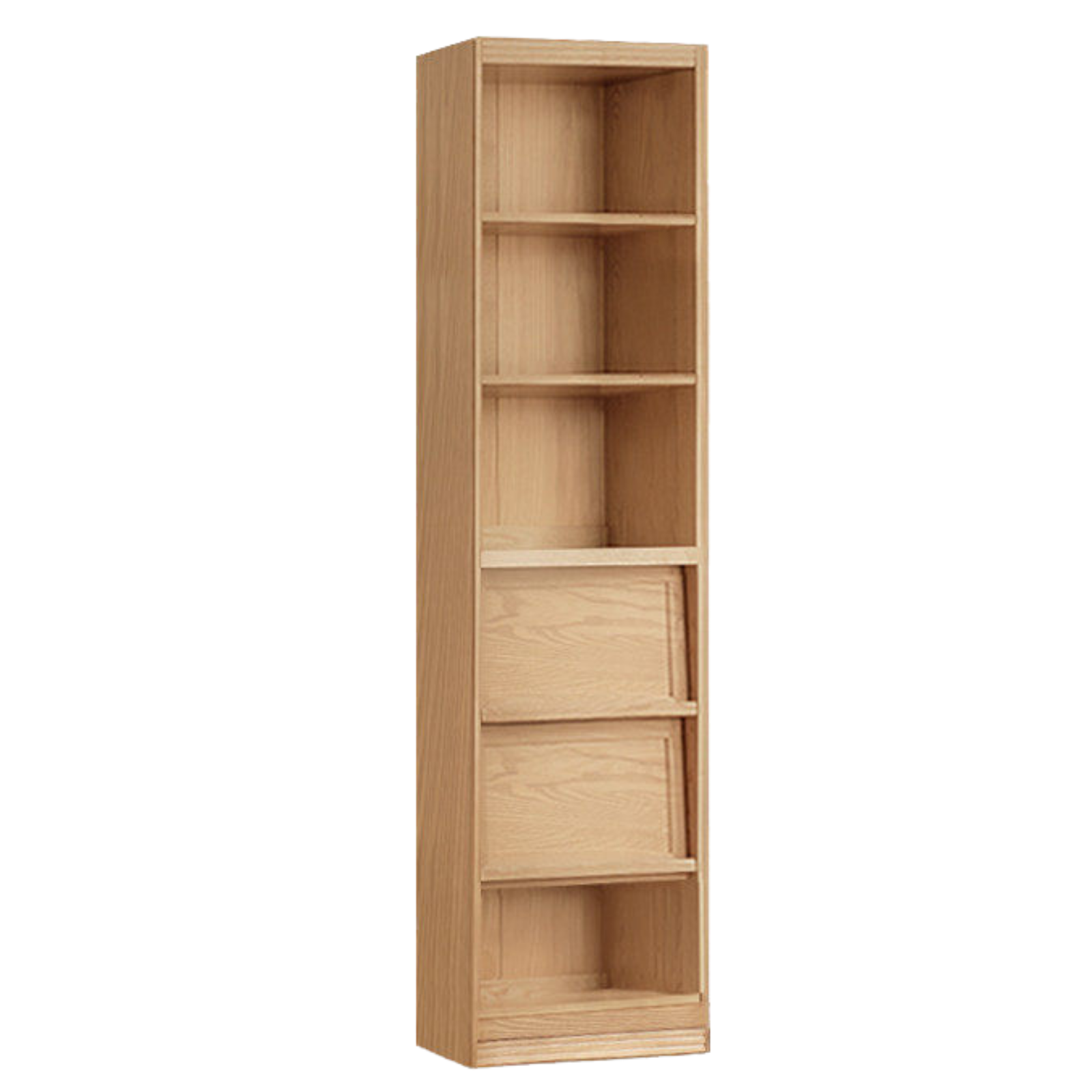 Ash, Oak Solid Wood Modern Combination Bookcase Integrated Card Seat