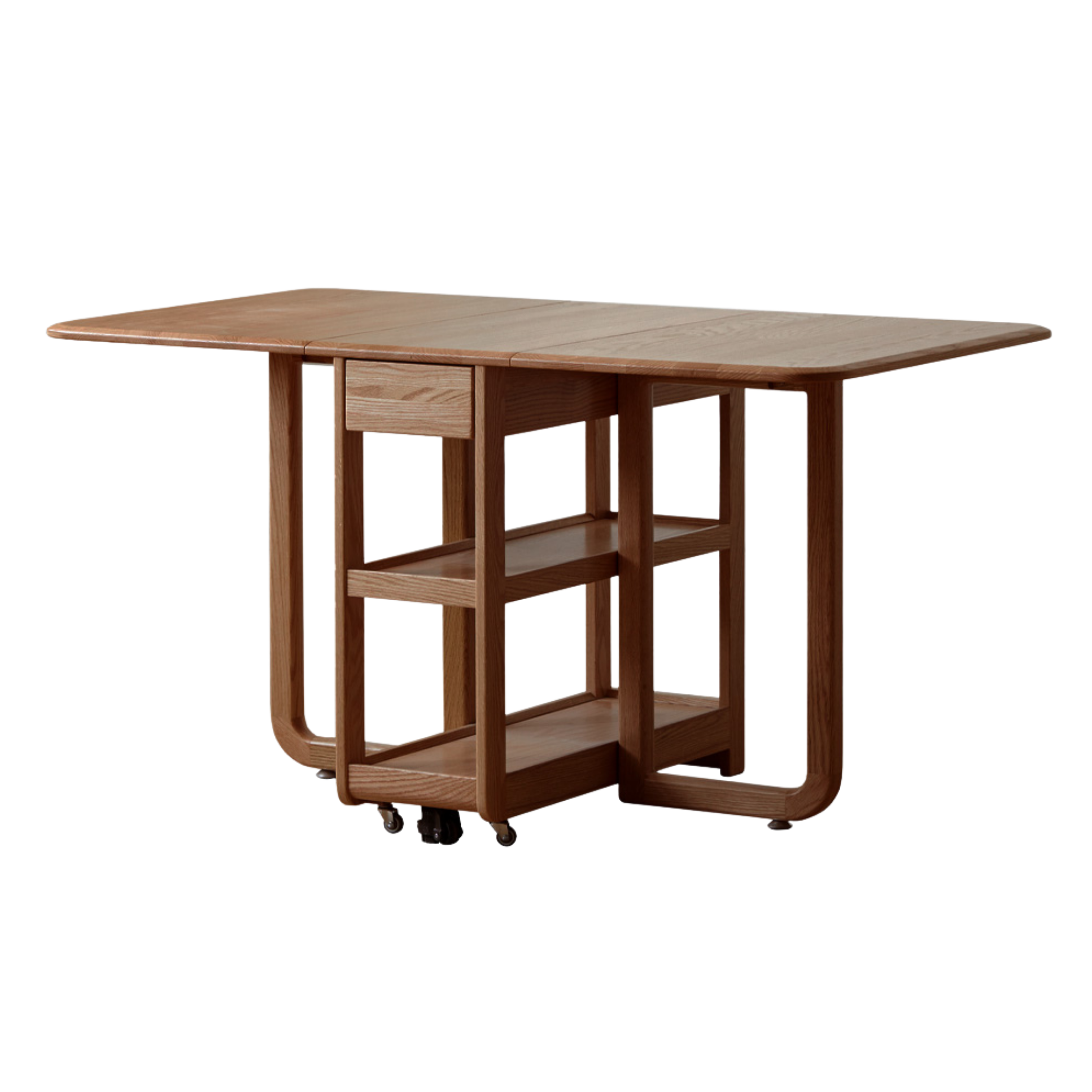 Oak Solid Wood Folding Rock Dining Table
