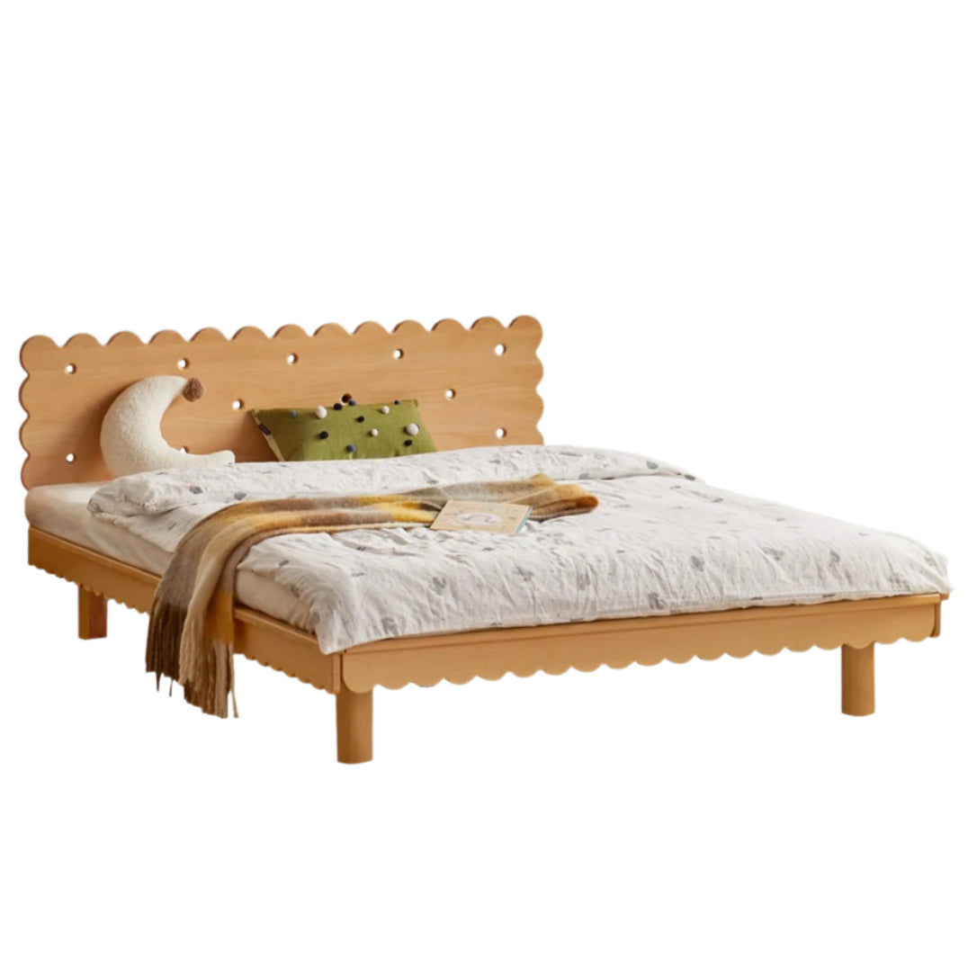 Beech Solid Wood Children's with Scalloped Frame biscuit bed