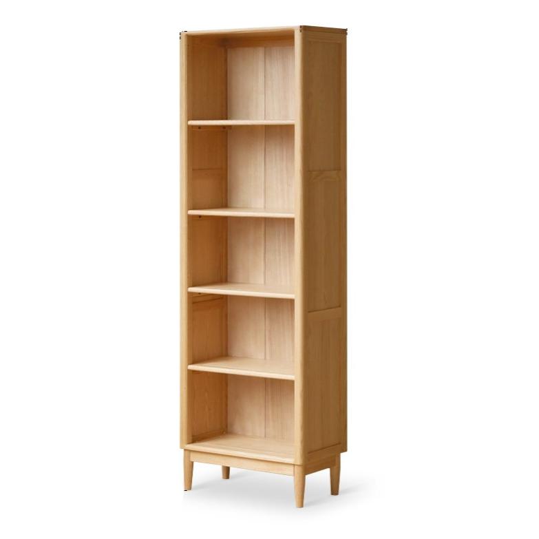 Oak solid wood modern glass door bookcase