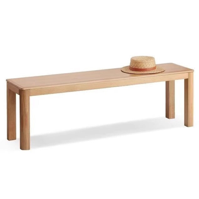 Oak, Ash Solid Wood Nordic Long Bench: