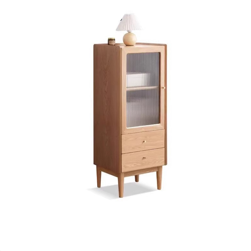 Ash solid wood narrow side cabinet