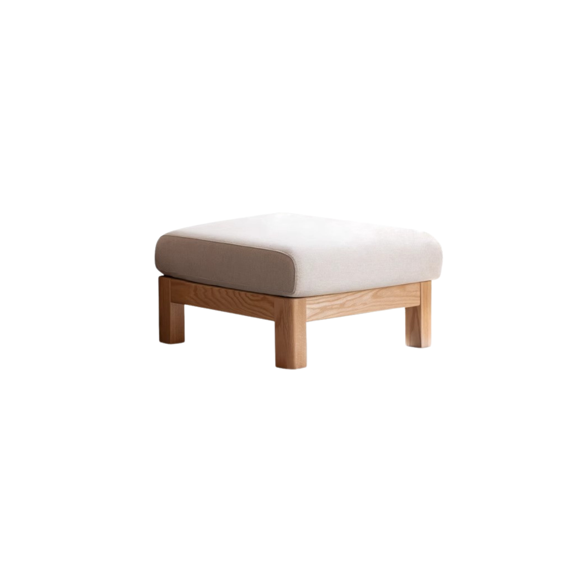 Oak, Ash, Poplar, Black Walnut Solid Wood Footstool Small Fabric Stool For Home
