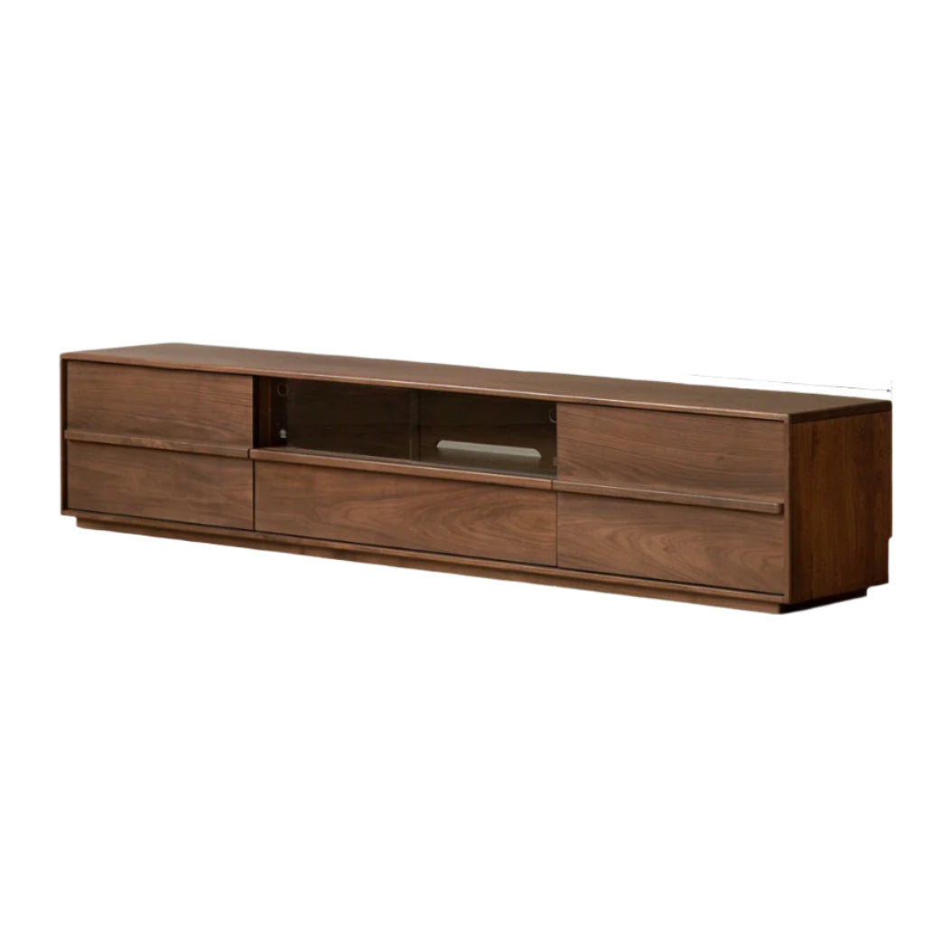 Black Walnut Solid Wood TV Stand.