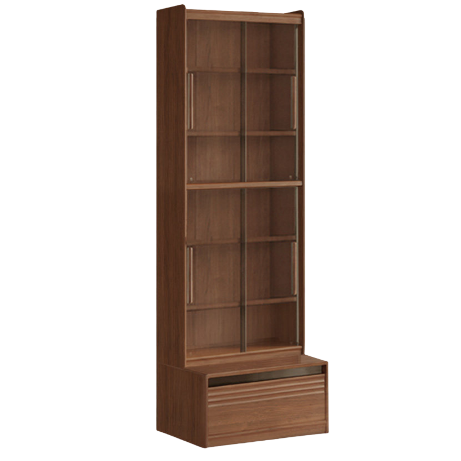 Black Walnut, Sandalwood, Oak, Ash Solid Wood Combination Bookcase with Floor Display and Luxury Storage