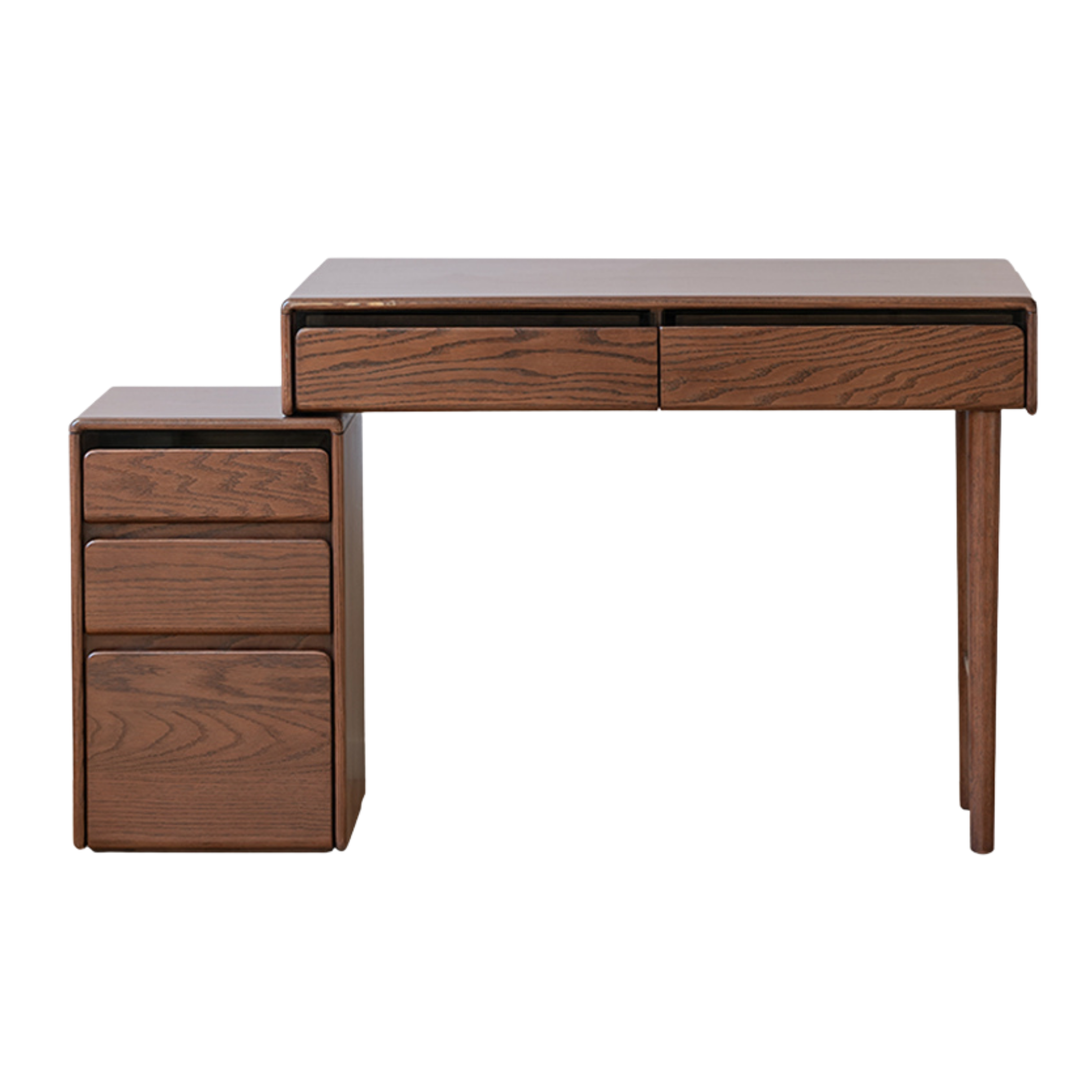 Black Walnut, Oak, Sandalwood Solid Wood Retractable Dressing Table