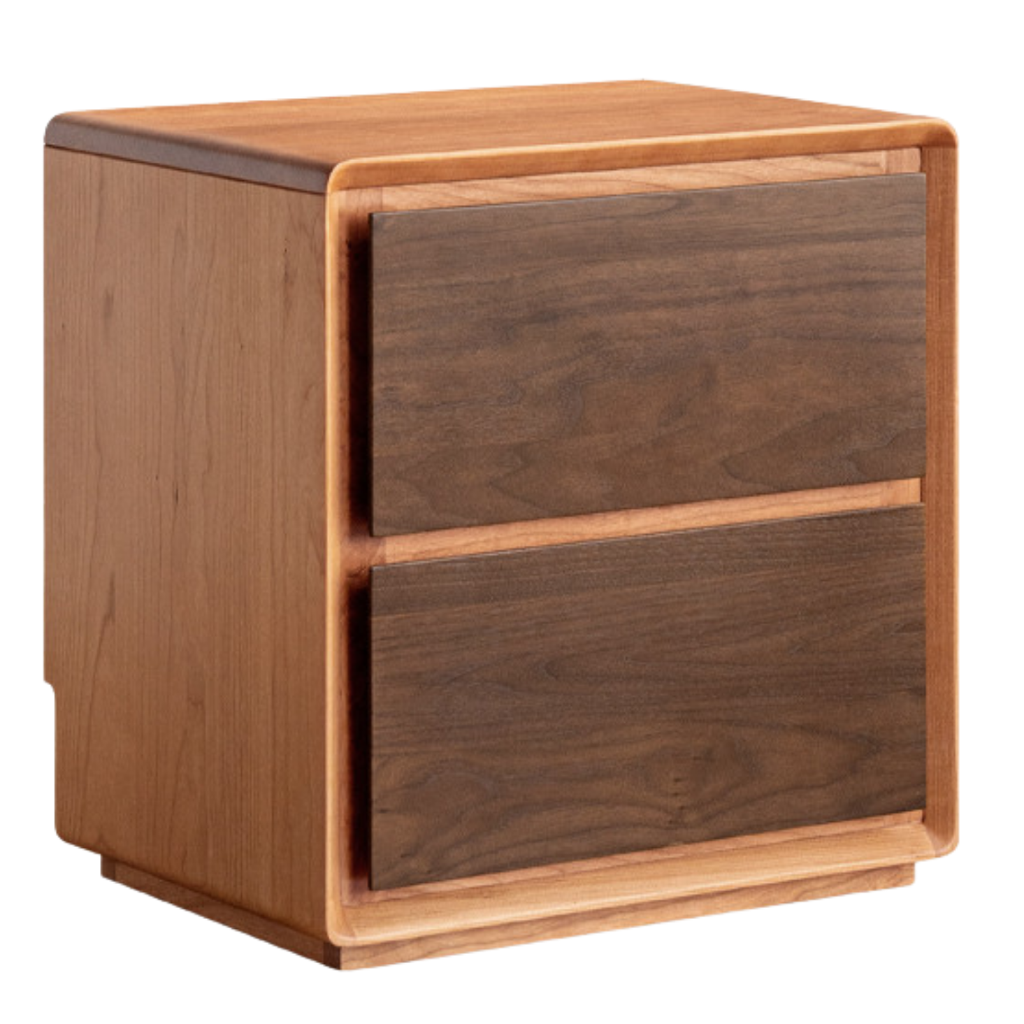 Cherry Solid Wood, Solid Rubberwood Nightstand