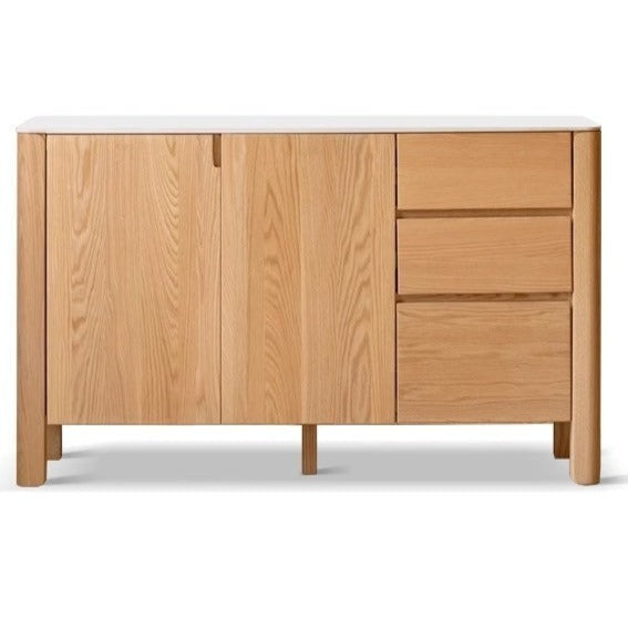 Oak Solid Wood Rock Board Dinner Cabinet