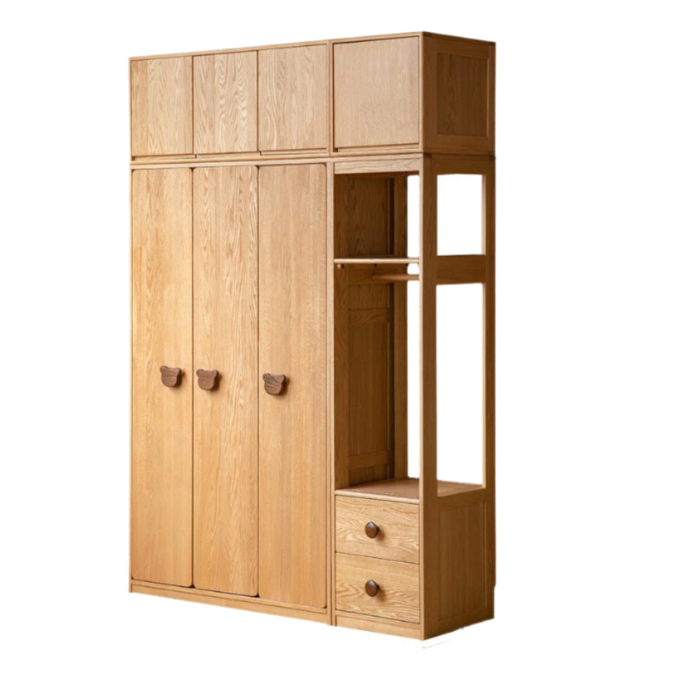 Oak Solid Wood Children's Wardrobe