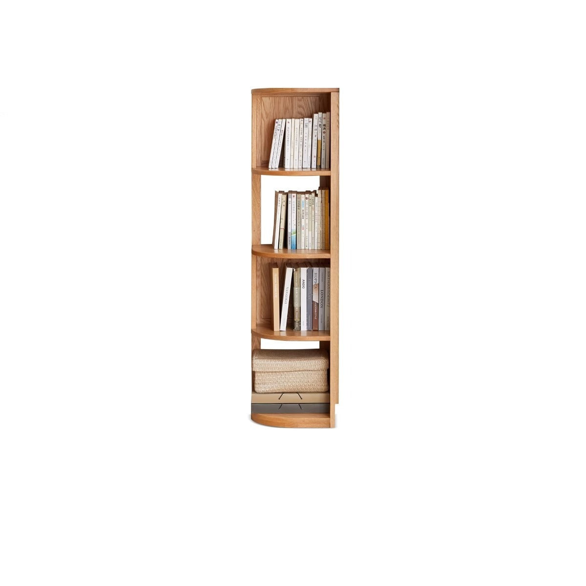 Oak Solid Wood corner bookshelf"