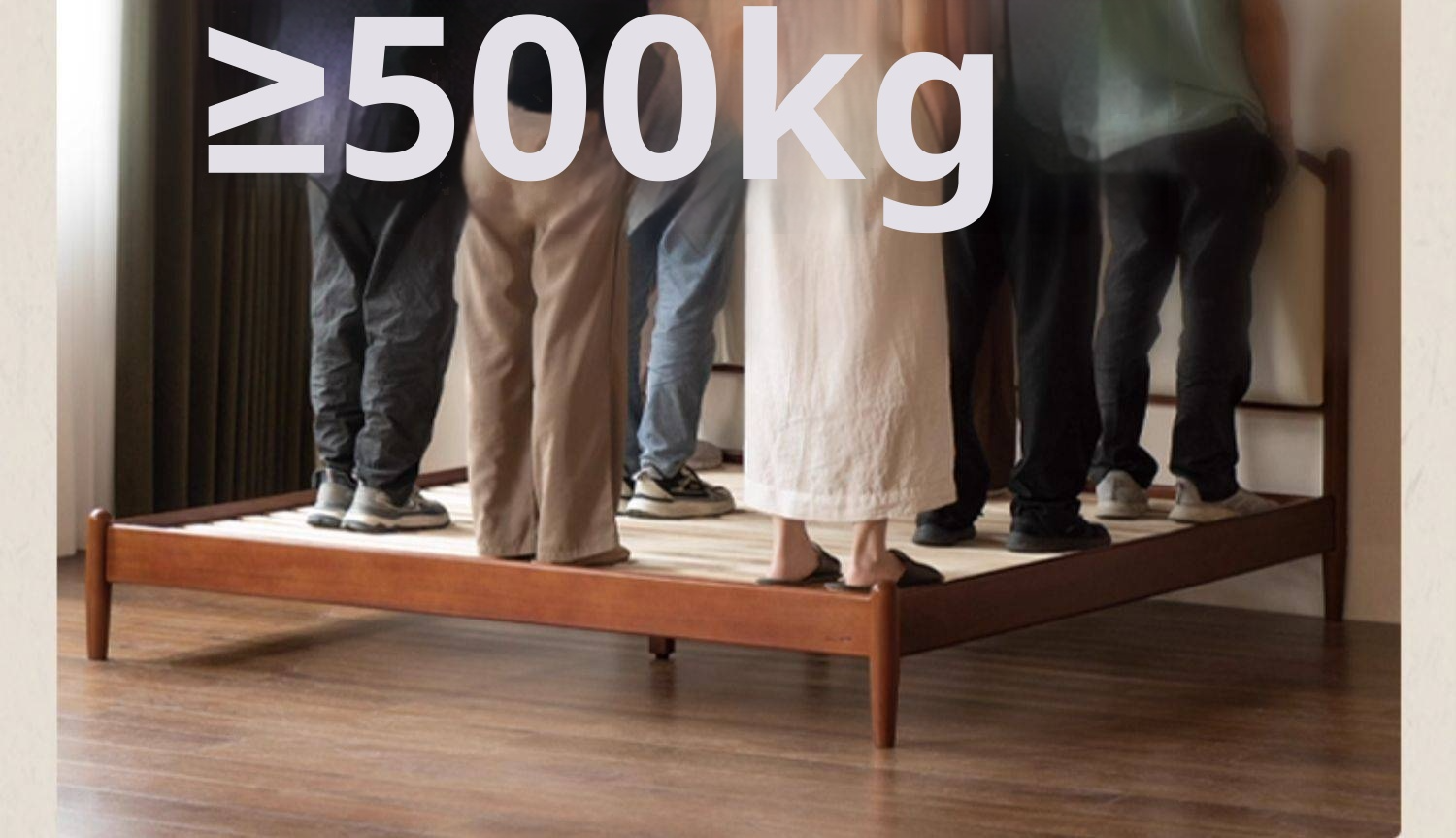 Poplar Solid Wood Bed, French Retro Style Piano Key Bed