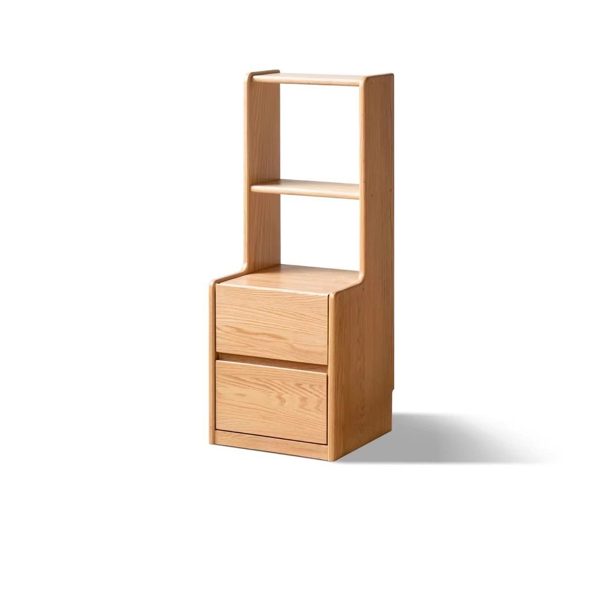 Oak solid wood multifunctional high section nightstand"