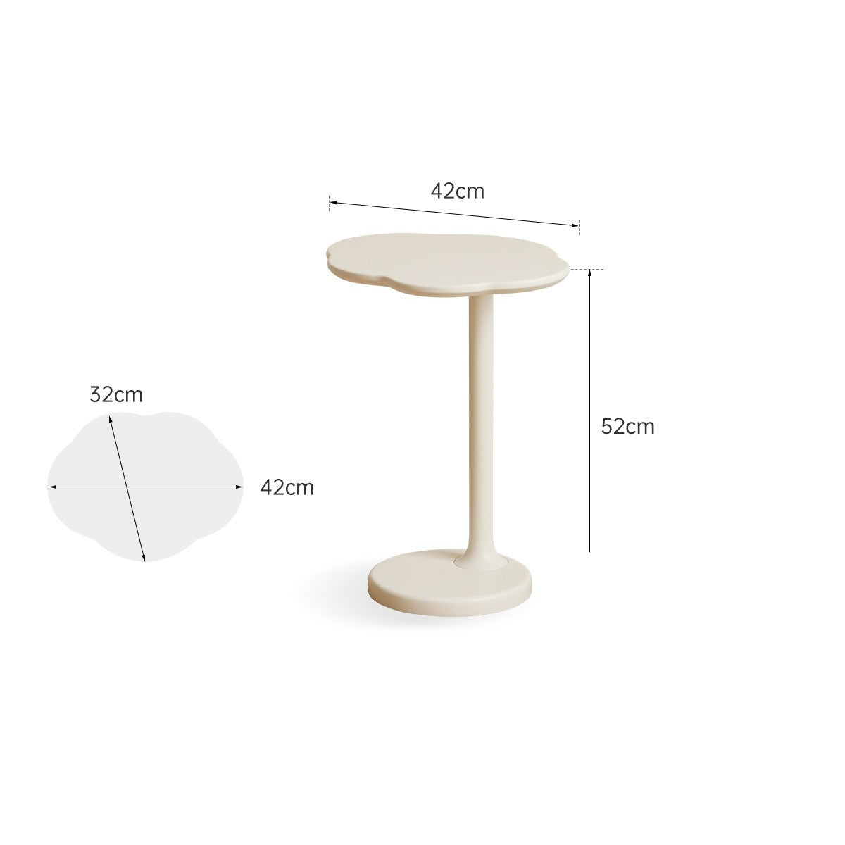 Solid wood cloud side table bedside cream wind corner "