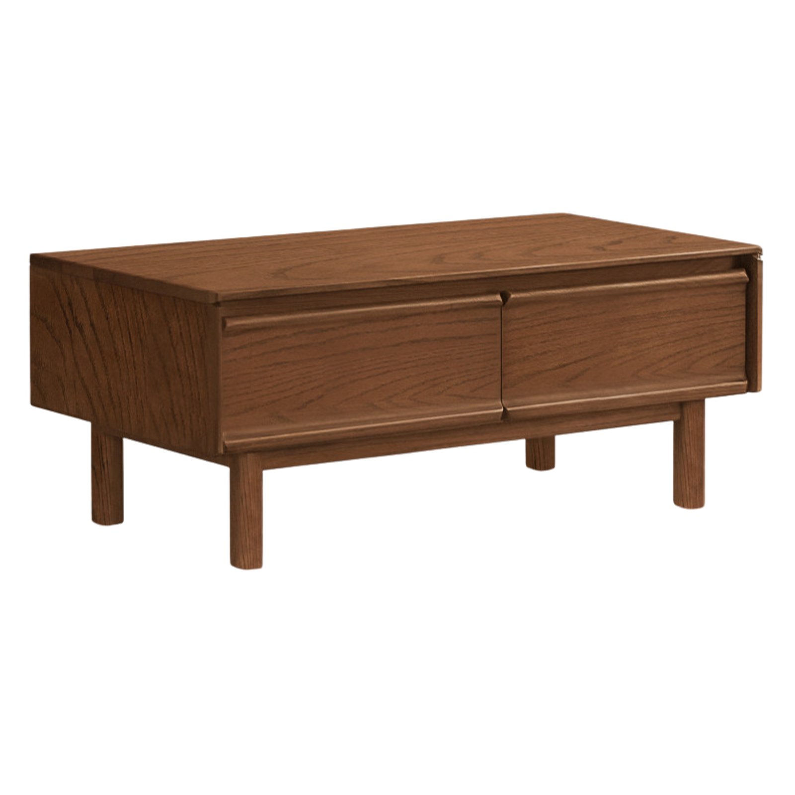 Black Walnut, Ash, Oak Solid Wood, Solid Longan Hardwood Modern Coffee Table
